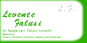 levente falusi business card